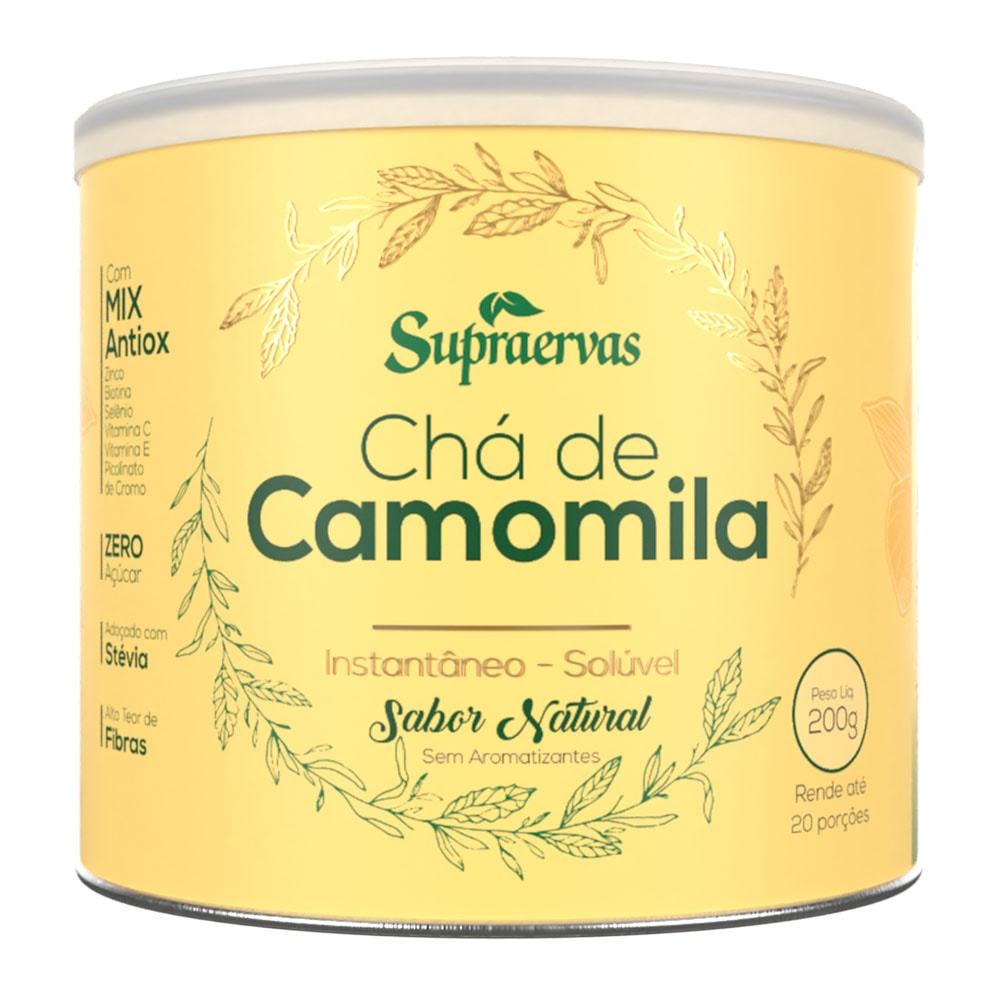 CHÁ DE CAMOMILA 200g - Sabor Natural