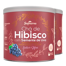 CHÁ DE HIBISCO c/Semente de Uva - Sabor Uva 100g