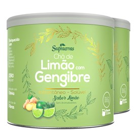 CHÁ DE LIMÃO C/ GENGIBRE - Sabor Limão 100g