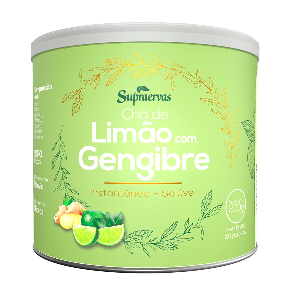 CH DE LIM O C GENGIBRE Sabor Lim o 200g Lever Suplementos