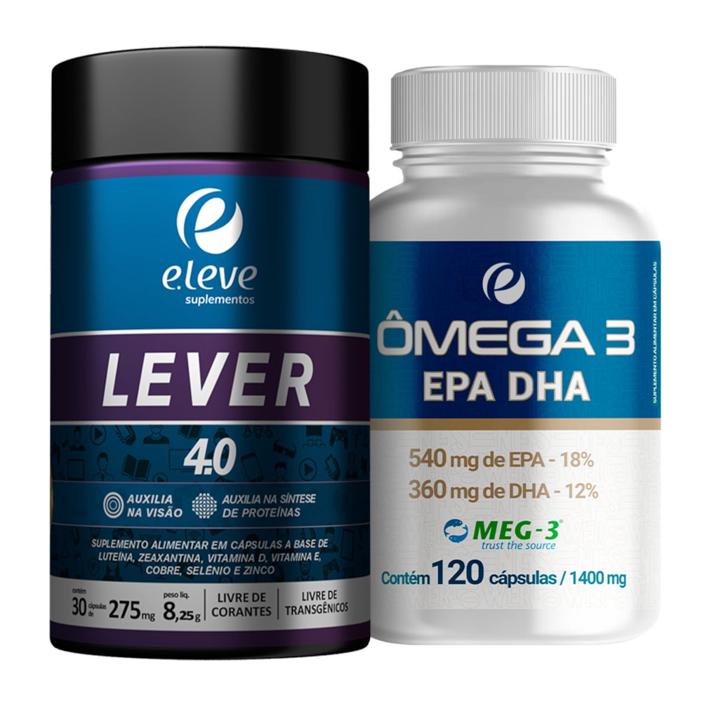 COMBO - LEVER 4.0 + ÔMEGA 3 COMBO - LEVER 4.0 + ÔMEGA 3