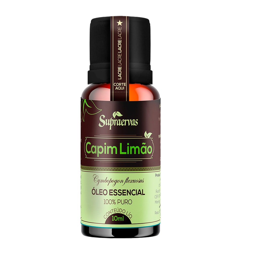 OLEO ESSENCIAL DE CAPIM LIMÃO 10ML - Supra Ervas
